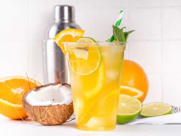 Cam ép thạch dừa siêu mát ngày hè